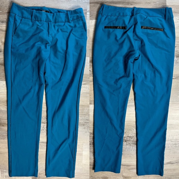 Mossimo : teal stretch capri pants - Picture 6 of 12